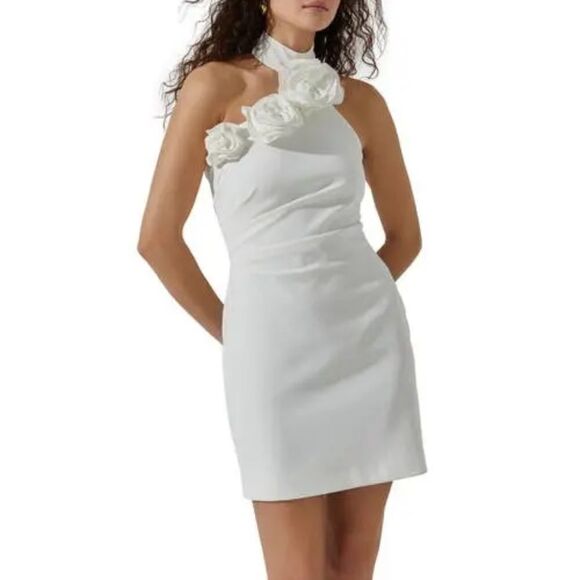 Astr Dresses & Skirts - NWT ASTR THE LABEL Corsage Halter Minidress - White - size M